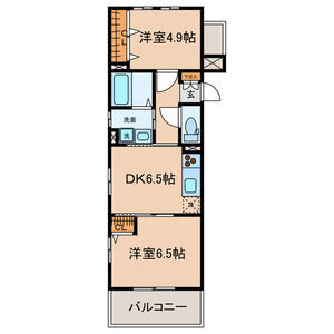 名古屋市北区三軒町の賃貸マンションの間取り