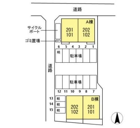 ソラーナ　Ⅱの区画図