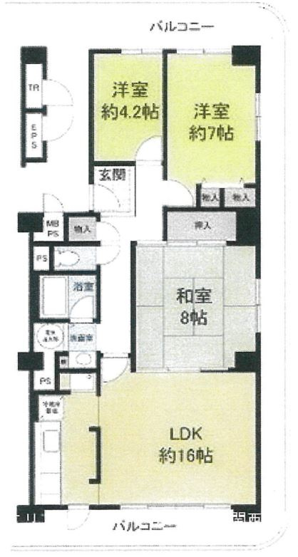 摂津スカイハイツの間取り
