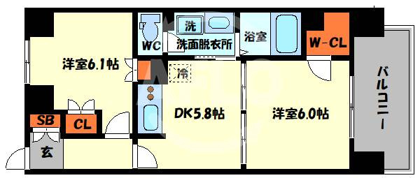 プロシード弁天町　波除小学校の間取り|プロシード弁天町　間取り