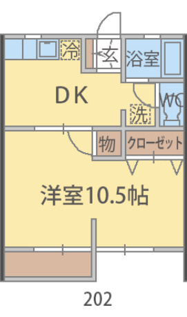 ビューラー天王　A棟の間取り