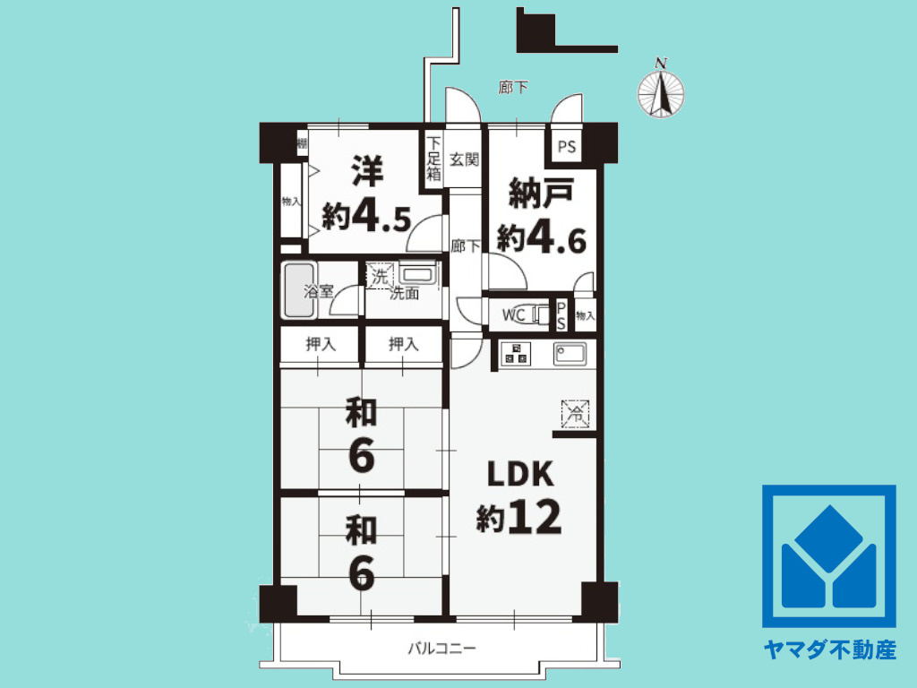 ユニ宇治小倉マンションの間取り