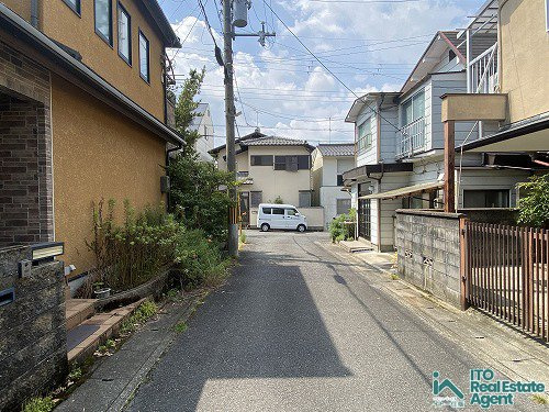 修学院西沮沢町 土地の前面道路含む現地写真