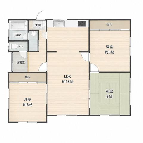 【商談中】網走市つくしヶ丘2丁目2-16中古住宅の間取り