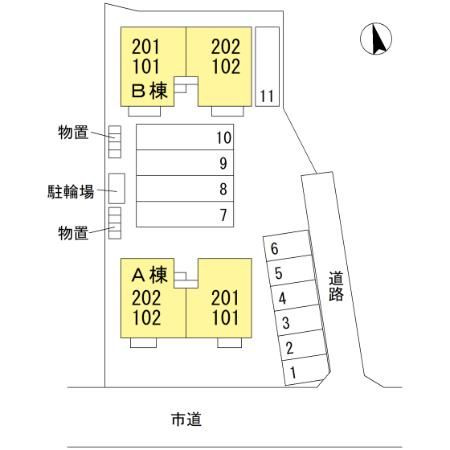 セジュール善　Ｂの区画図