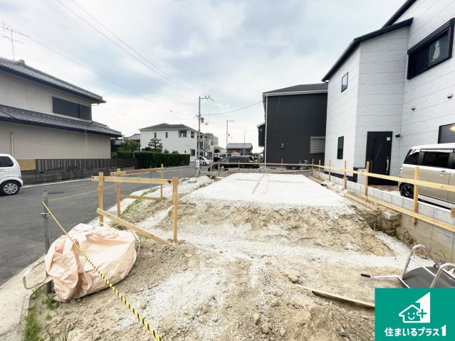 城陽市奈島久保野　第4期　新築一戸建ての外観|現在の進捗状況です！順調に作業進行中、完成が待ち遠しいです！詳細の間取り等、お気軽にお問い合わせください！