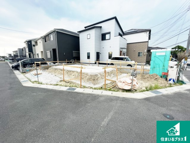 城陽市奈島久保野　第4期　新築一戸建ての外観|現在の進捗状況です！順調に作業進行中、完成が待ち遠しいです！詳細の間取り等、お気軽にお問い合わせください！