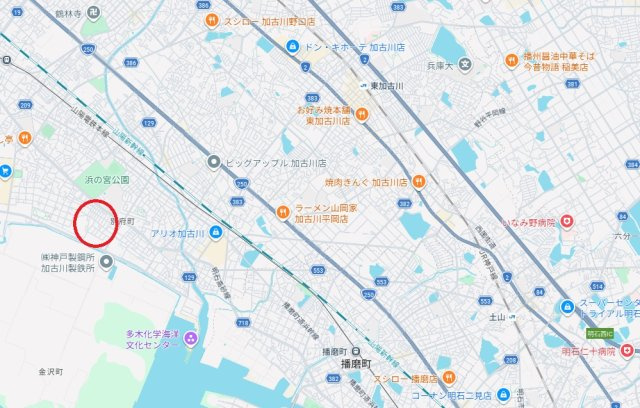 加古川市尾上町池田 2期    山陽電鉄「浜の宮駅」徒歩18分の地図