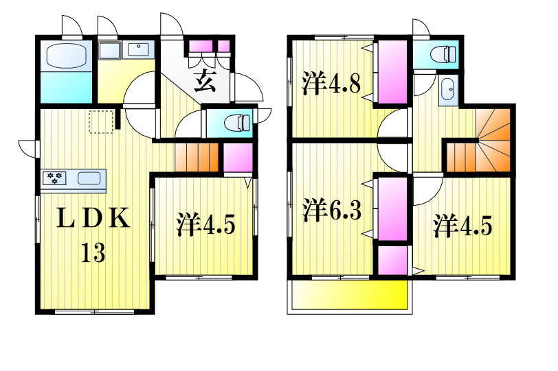 コンフォールⅣ　1号棟の間取り