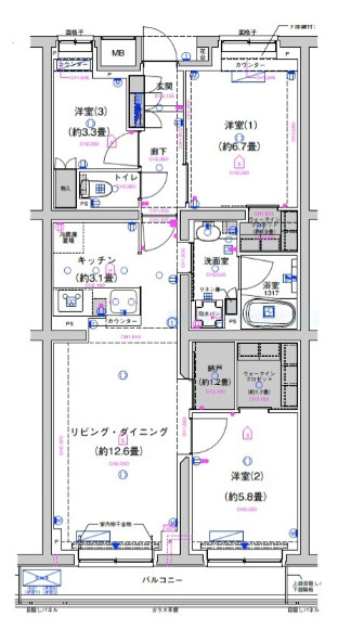 サステナブランシェ本行徳の間取り