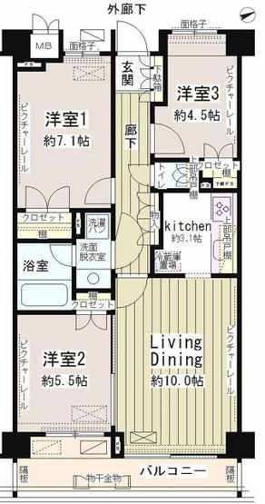 【間取り】 | Ｐａｒｋ　Ｒｅｓｉｄｅｎｃｅ戸越公園