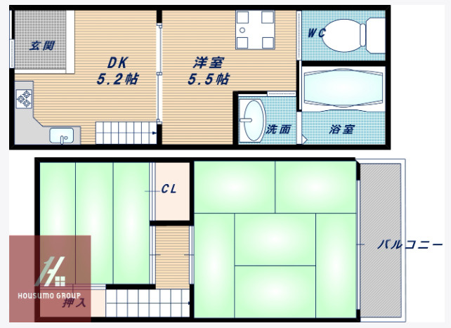 【間取り】 | 服部寿町2丁目テラスハウス