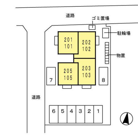 パンシオン中央の区画図