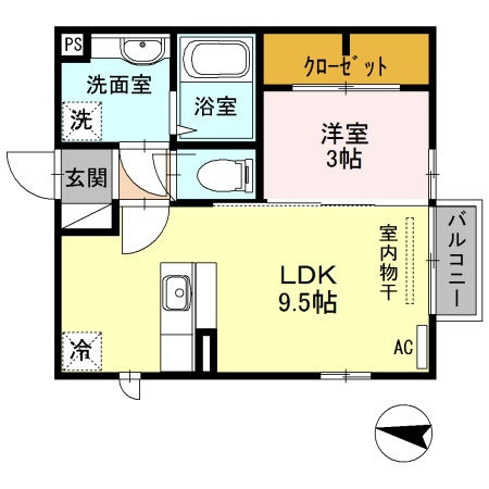 パンシオン中央の間取り