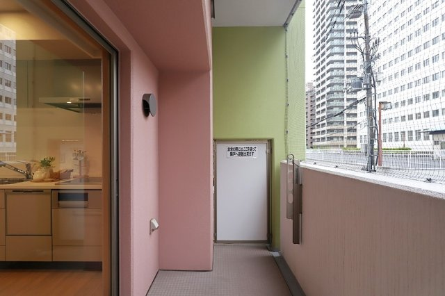 神戸元町山手ヴィアージュのバルコニー