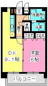 ハイドパーク別府の間取り