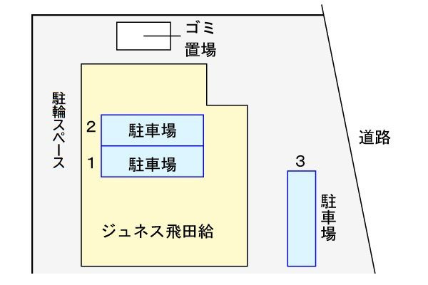 ジュネス飛田給の区画図