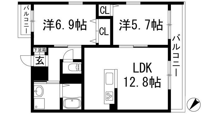 【間取り】 | Domingo甲東園