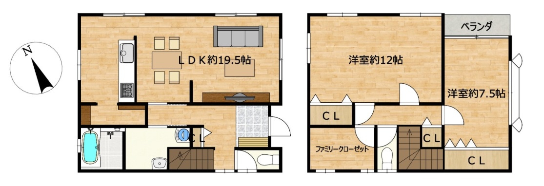 新潟市西区松海が丘2丁目の間取り|現況