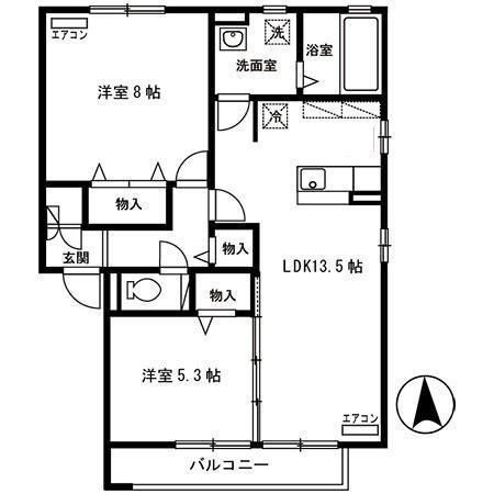 グレースフィールド　Ｃの間取り