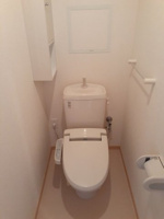 落ち着いた色調のトイレです