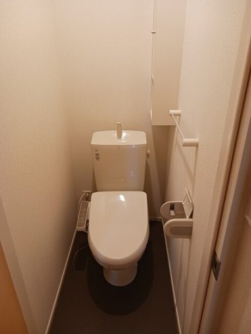 落ち着いた色調のトイレです
