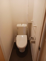 落ち着いた色調のトイレです