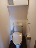 落ち着いた色調のトイレです