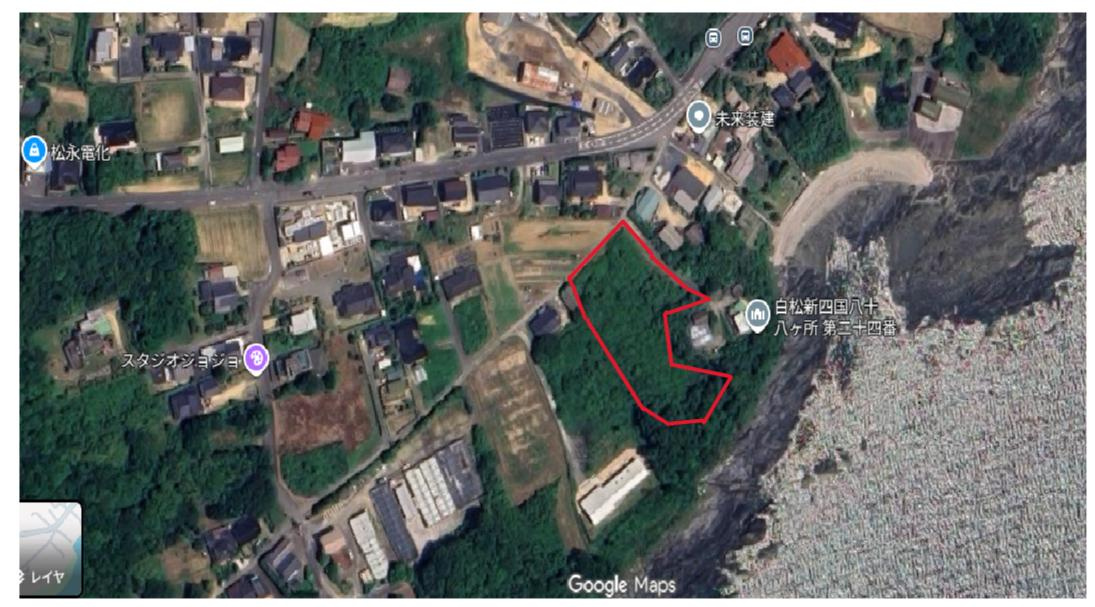 大字東岐波土地　畑の区画図|Googleマップより