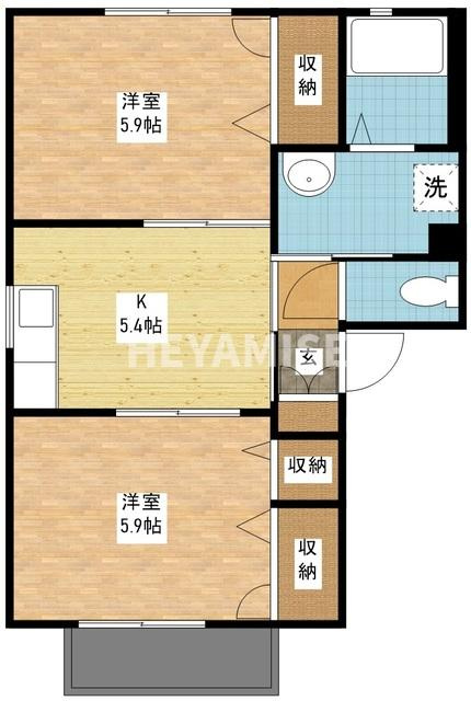 フォーレスヤマグチＢ棟の間取り