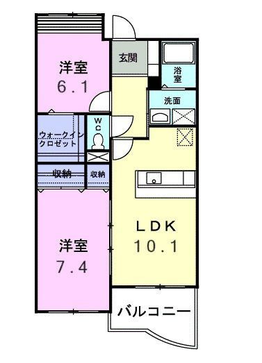 パイン・ヒルズ弐番館の間取り