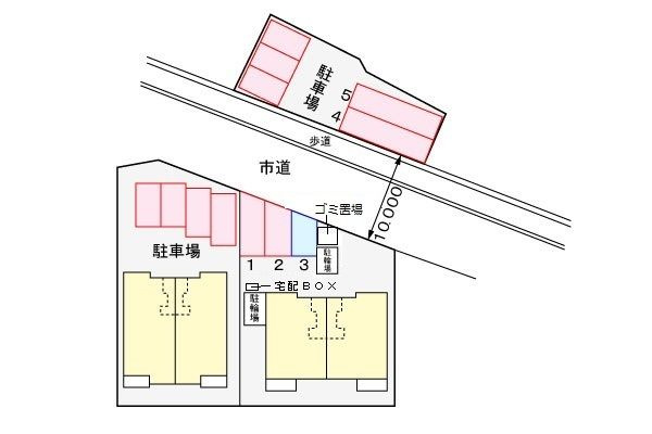 サンレミＡの駐車場