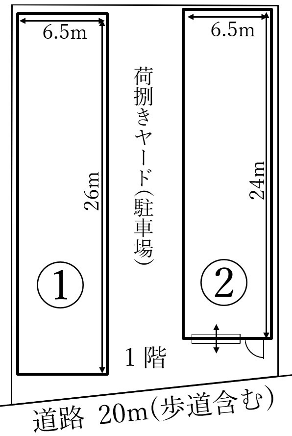 大阪市港区福崎2丁目貸工場倉庫77万円の間取り