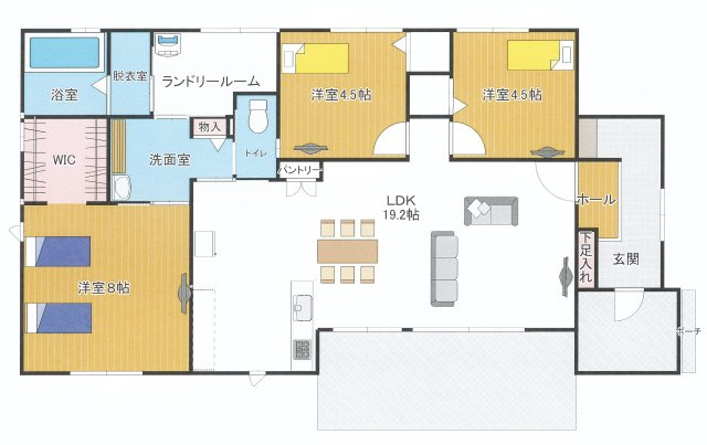 Z空調（全館空調）新築戸建住宅の間取り