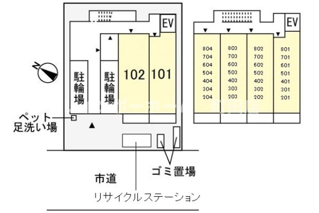 ヴェルテス・サウスコート１０※初期費用分割あと払いサービス利用可能物件の区画図