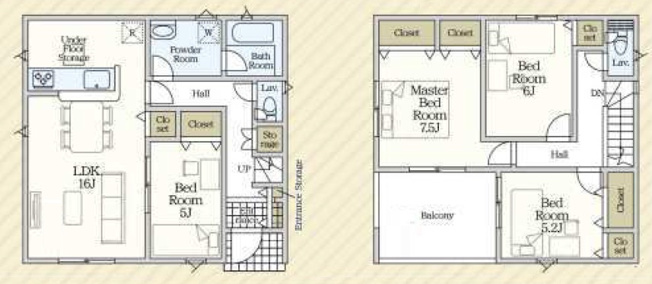 【間取り】 | 富士宮市城北町第2　新築戸建て　2号棟