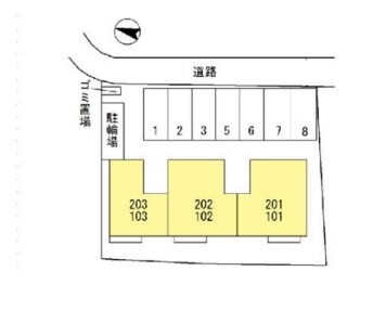 セジュールU南館の区画図