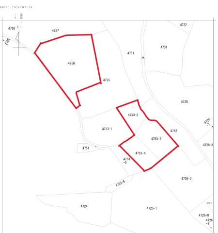 大字東岐波土地　田Bの区画図