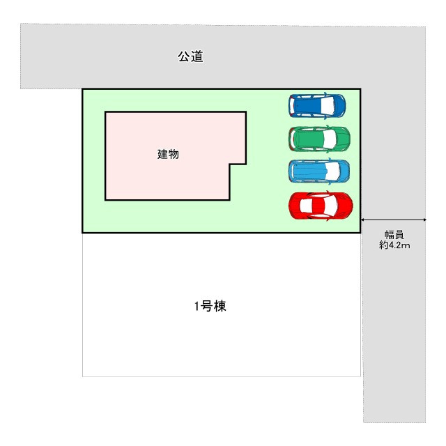 山形市泉町2号棟の区画図