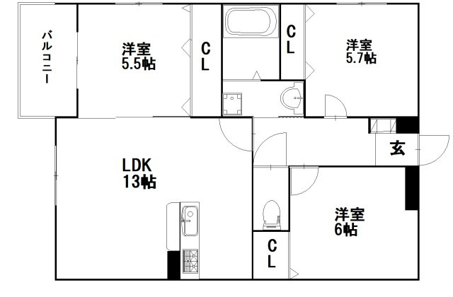 【間取り】 | ロイズ・センターマーク原町駅前
