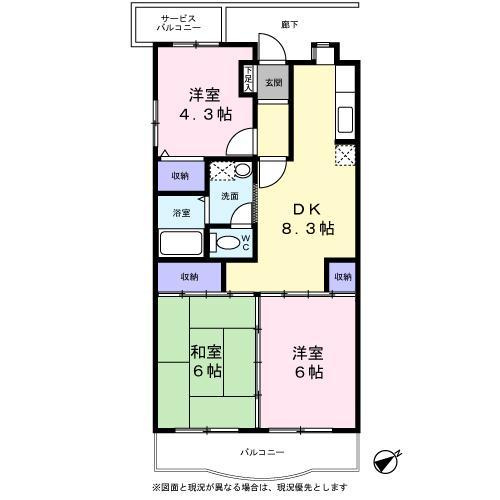 クイーンベルの間取り|間取り図