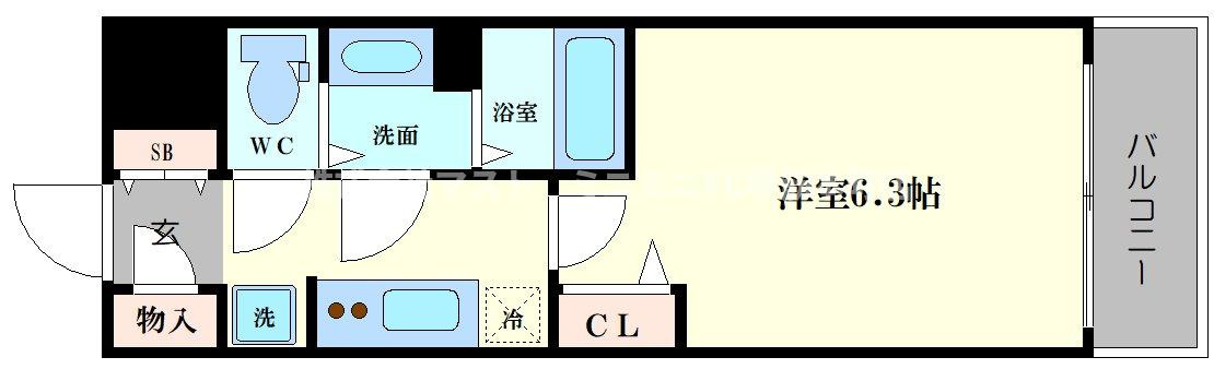 プレサンス難波マジョリティの間取り