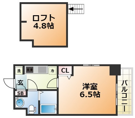 エステムコート神戸・県庁前Ⅳグランディオの間取り