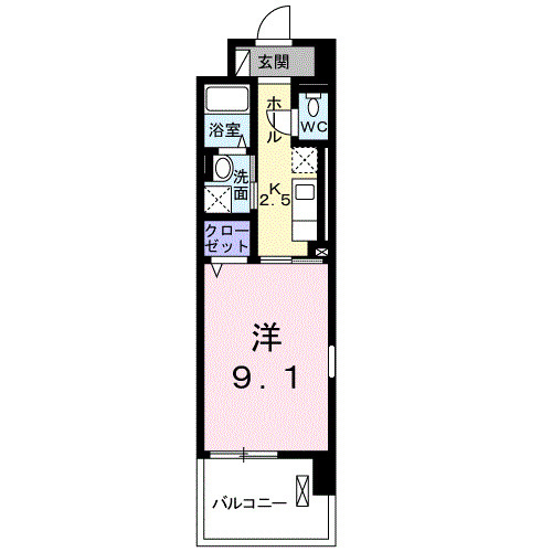 フルーレⅡの間取り|★お部屋探しはオールマイト不動産までご相談下さい♪【044-543-9135】
