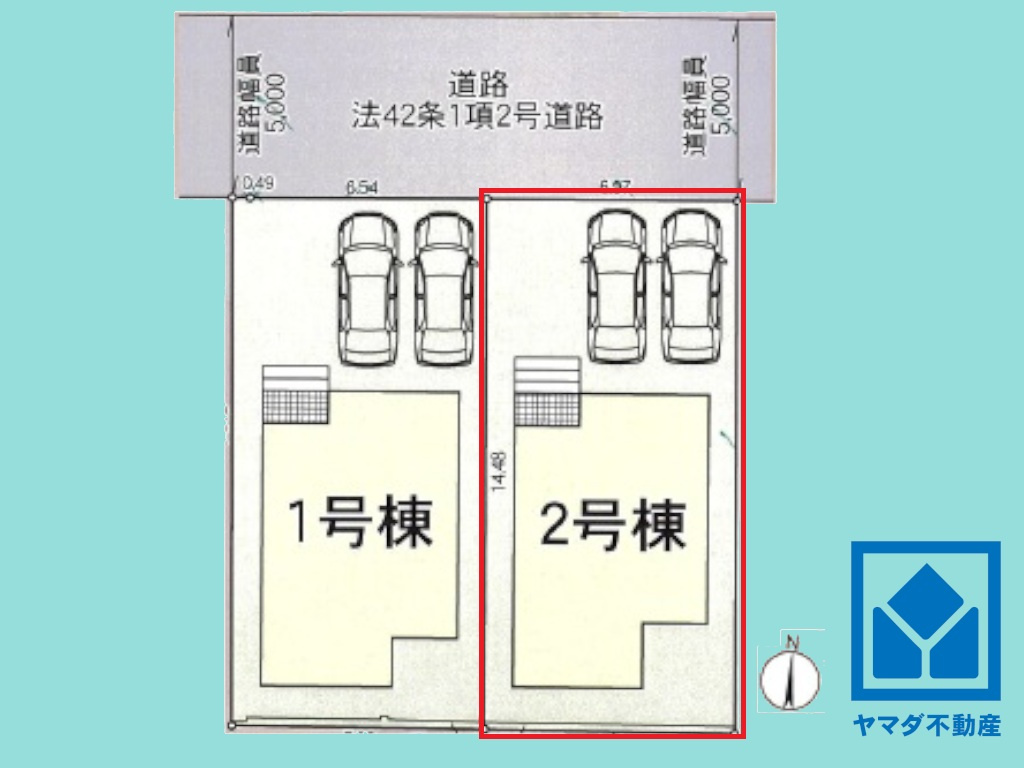 西京区大原野上里男鹿町　第1の区画図