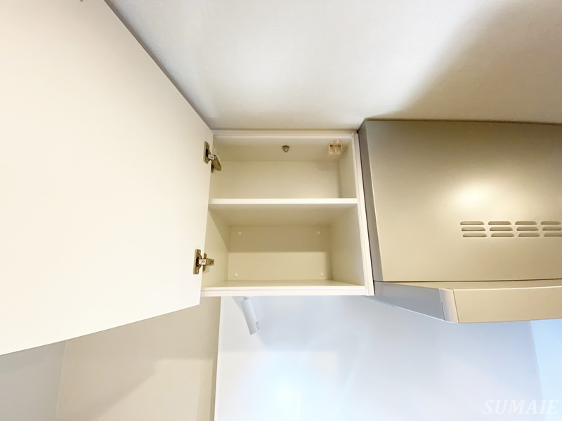 PREMIUM CUBE王子神谷の収納|キッチン上部収納です