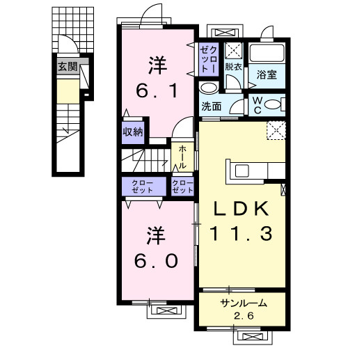 Ｂｏｏ・Ⅱの間取り
