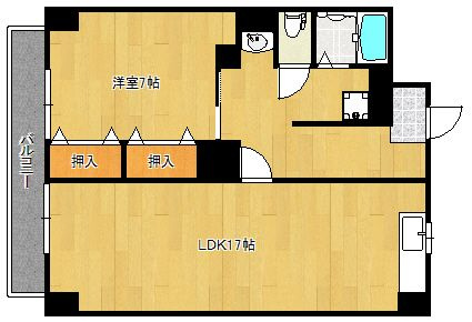 宮ノ前ビルの間取り|使い勝手の良い間取りです♪