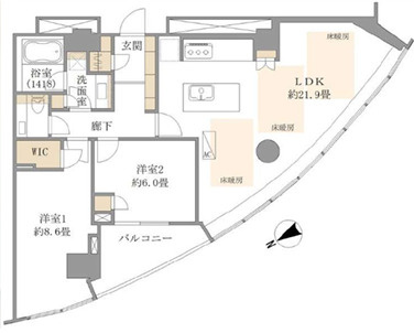 アトラスタワー西新宿の間取り
