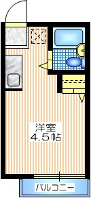 自由が丘ロックハイムの間取り|★最上階・東向き★